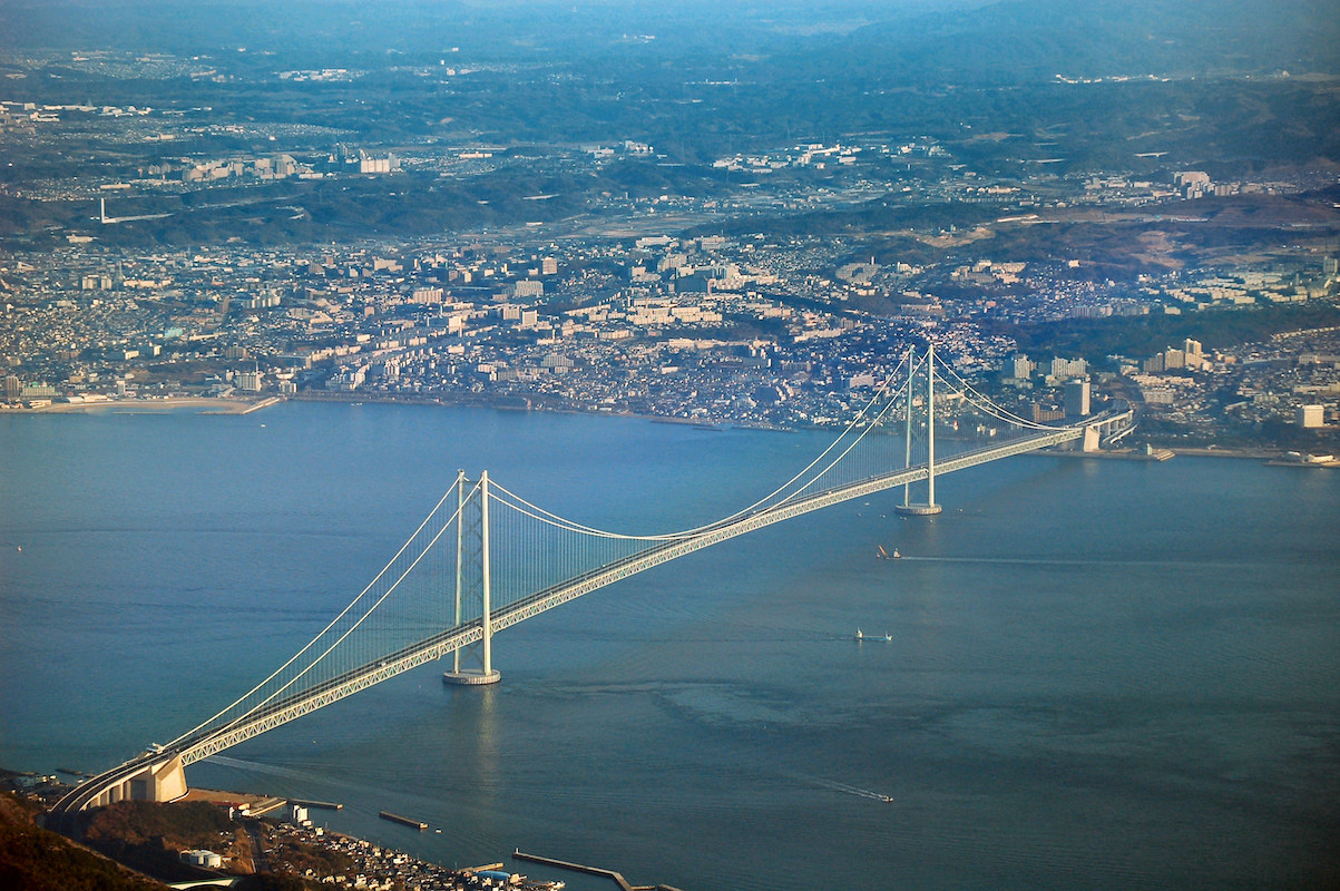 Akashi Bridge, a suspension bridge in Japan