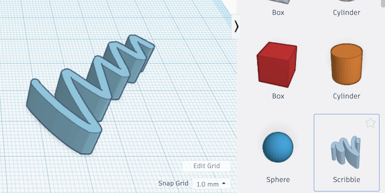 Scribbling any shape into 3D with the Scribble tool