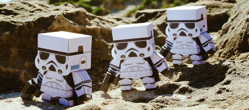 Star Wars paper folds from Cubefold Craft