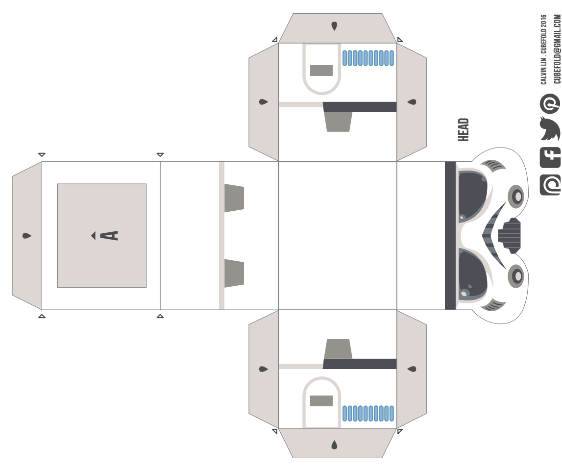 Star Wars Cubefold cube net