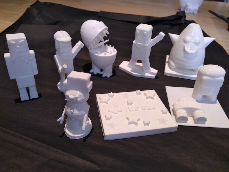 Group shot of several 3D prints